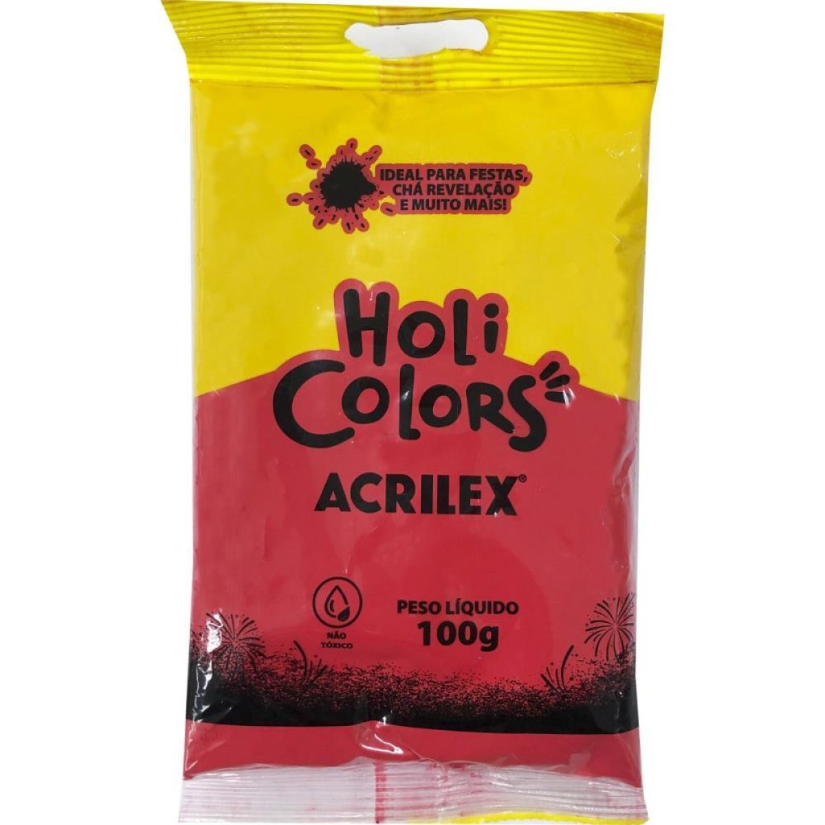 Artigo Para Festa Holi Colors 100g Vermelho Fogo-100384-85623