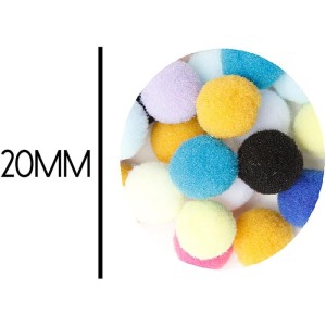 Aviamento Pompom Multicor 20mm C/100unid.-024860-54839