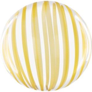 Balao Bubble Listra Dourada 45cm-097155-86050
