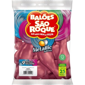 Balao Metalizado N.090 Rosa-076435-87733