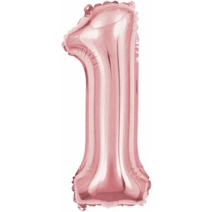 Balao Metalizado Numero 1 Rose 40cm.-025349-59196