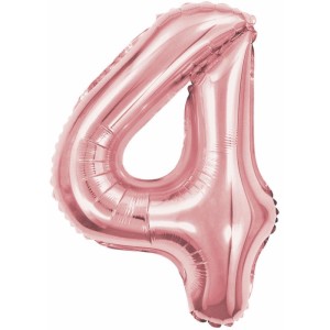 Balao Metalizado Numero 4 Rose 40cm.-025352-11372