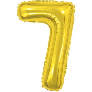 Balao Metalizado Numero 7 Dourado 40cm.-086195-25749