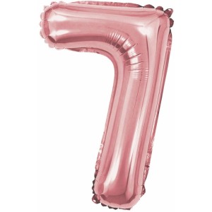 Balao Metalizado Numero 7 Rose 40cm.-025355-12354