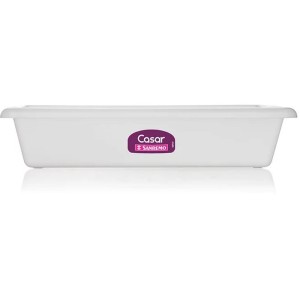 Bandeja Plastica Alimentos Branca M 44cm-056571-64887