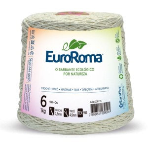 Barbante Cru 1,0kg 4/6 Fios Rolo 1016m-046686-45645