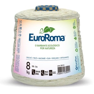 Barbante Cru 1,0kg 4/8 Fios Rolo 762m-040478-29056