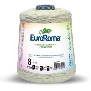 Barbante Cru 600g 4/8 Fios Rolo 457m-040479-36089