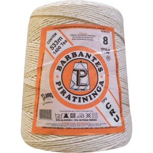 Barbante Cru 700g 8 Fios Rolo 533m-048067-58428