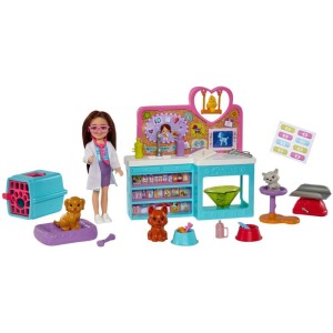 Barbie Family Chelsea Playset Clínica Pet-099243-24546