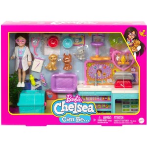 Barbie Family Chelsea Playset Clínica Pet-099243-88859