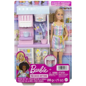 Barbie Profissoes Conjunto Quiosque De Sorvete-103826-26995