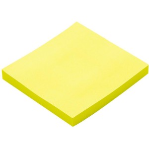 Bloco De Recado Autoadesivo 360 Graus 76x76mm Amarelo 100f-103023-25010