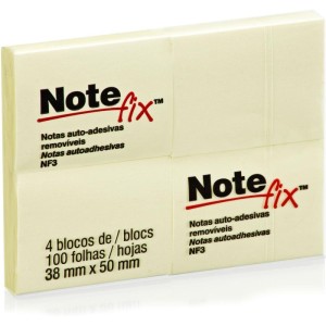 Bloco De Recado Autoadesivo Notefix 100f. 38mmx50mm Amarel-010826-83545