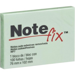 Bloco De Recado Autoadesivo Notefix 100f.76mmx102mm Verde-034430-27086