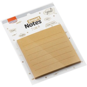 Bloco De Recado Autoadesivo Smart Notes Kraft Pautada 50fl-093751-15790