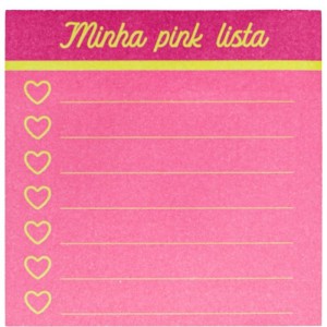 Bloco De Recado Autoadesivo Vibes Pink Paut. 76x76 100fls-105600-48300