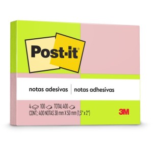 Bloco De Recado Post-it 653 Neon 38x50mm C/100fls.-088561-27498