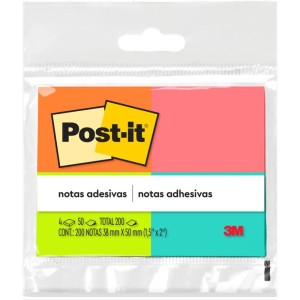 Bloco De Recado Post-it 653 Tropical 38x50mm 50fl.-069566-13623