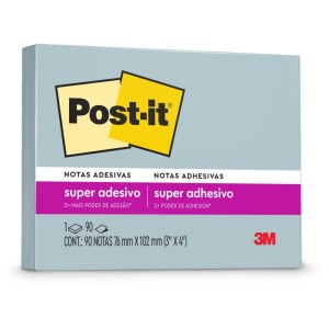 Bloco De Recado Post-it 657 Azul Recl. 76x102mm 90fl-056208-13651