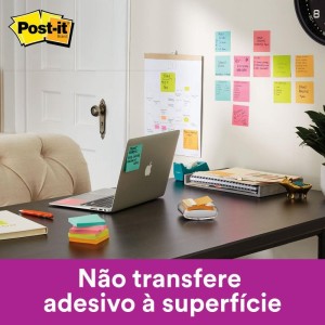 Bloco De Recado Post-it 657 Azul Recl. 76x102mm 90fl-056208-76941