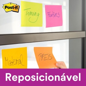 Bloco De Recado Post-it 657 Azul Recl. 76x102mm 90fl-056208-90960