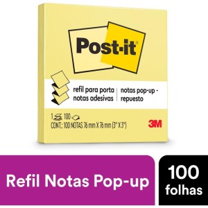 Bloco De Recado Post-it 76x76mm Amarelo 100fls.-099807-43618