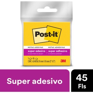 Bloco De Recado Post-it 76x76mm Amarelo Neon 45fls.-060061-27955