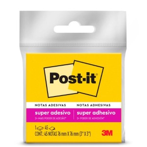 Bloco De Recado Post-it 76x76mm Amarelo Neon 45fls.-060061-40316