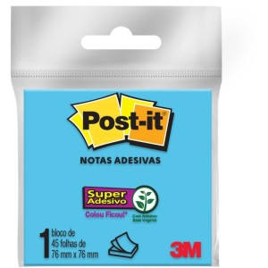 Bloco De Recado Post-it 76x76mm Azul 45fls.-060062-30784