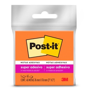 Bloco De Recado Post-it 76x76mm Laranja 45fls.-069567-51628