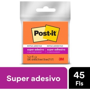 Bloco De Recado Post-it 76x76mm Laranja 45fls.-069567-55971