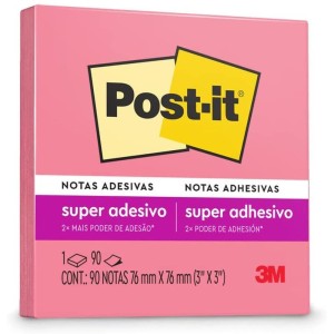 Bloco De Recado Post-it 76x76mm Pink 90fls.-087687-13425