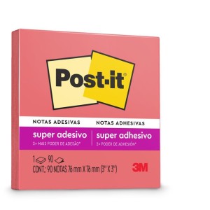 Bloco De Recado Post-it 76x76mm Poppy 90fls.-087686-42509