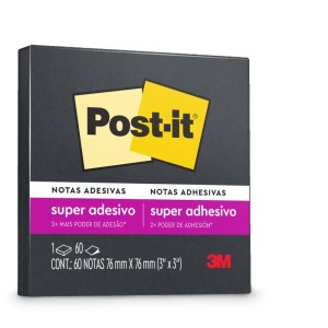 Bloco De Recado Post-it 76x76mm Preto 60fls.-085097-67686