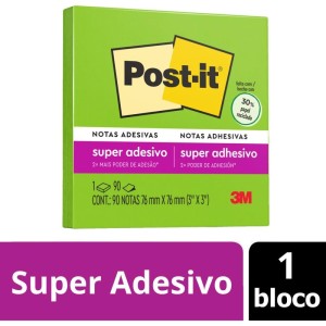 Bloco De Recado Post-it 76x76mm Verde Limeade 90fls.-087690-13829