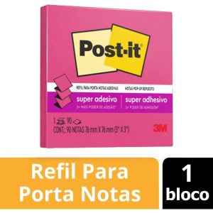 Bloco De Recado Post-it Pop Up Refil R330 76x76 Rosa-020928-62663