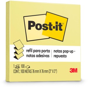 Bloco De Recado Post-it Pop Up Refil Rr330 76x76 Amar.-020926-35644