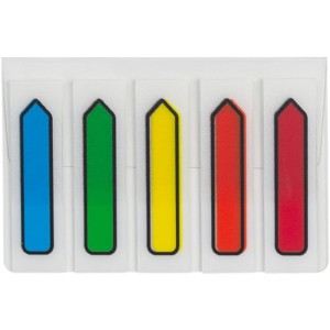 Bloco Marcador Pagina Adesivo 45x12mm Neon Seta 5 Cores 100f