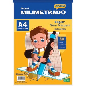 Bloco Para Educacao Artistica Basic Art Milimetrada A4 50fls-088097-51719