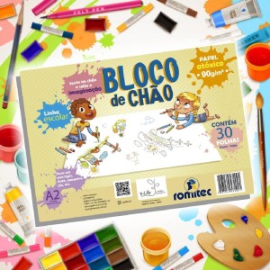 Bloco Para Educacao Artistica Caderno Desenho De Chao A2 30f-096757-65833