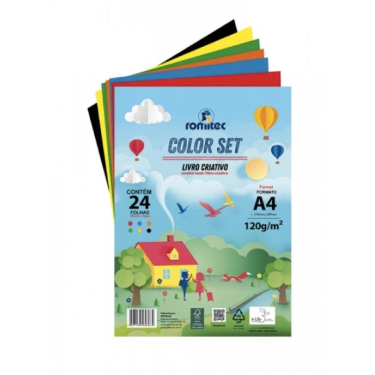 Bloco Para Educacao Artistica Livro Color Set A4 120g 24fl-102278-55544