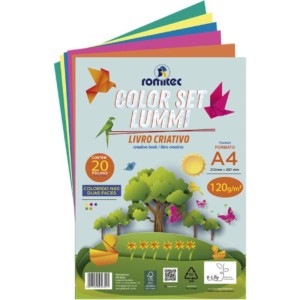 Bloco Para Educacao Artistica Livro Colorset Lumi 120g 20fl-102283-85103