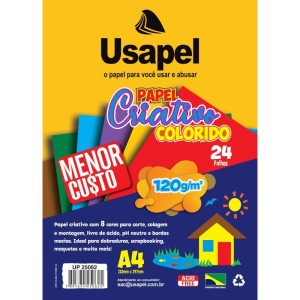 Bloco Para Educacao Artistica Usapel 8cores A4 120g 24fls-090235-77048