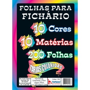 Bloco Para Fichario Universit. 10 Cores 10 Materias 200f 56g-091855-29119