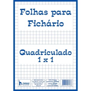 Bloco Para Fichario Universit. Quadriculado Branco 1x1cm 50f.-022120-48411