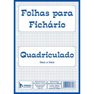 Bloco Para Fichario Universit. Quadriculado Branco 5x5mm 50f.-022119-37506