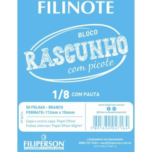 Bloco Para Rascunho C/picote C/pauta 112x156 50fl-046147-23694