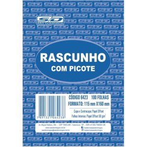 Bloco Para Rascunho C/picote E Grampo 100f.115x160-108436-21070