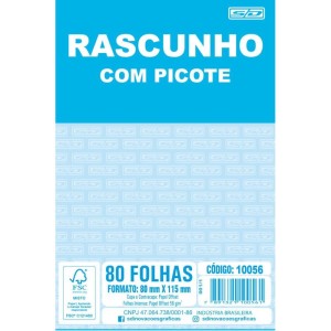 Bloco Para Rascunho C/picote E Grampo 80f.80x11,5-107727-56273